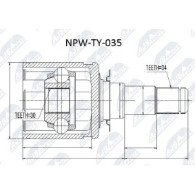 Gelenksatz, Antriebswelle NPW-TY-035