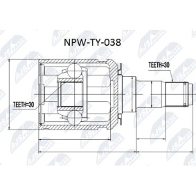 Comprar Juego de articulación, árbol de transmisión de NTY NPW-TY-038 a bajo precio de 83,88 €