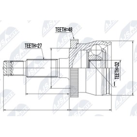 Acquista Kit giunti semiasse da NTY NPZ-CH-009 a buon mercato per soli 46,73 €