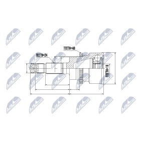 Achetez des Jeu de joints, arbre de transmission NTY NPZ-DA-015 à prix pour 51,26 €