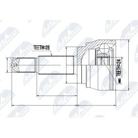 Achetez des Jeu de joints, arbre de transmission NTY NPZ-DW-025 à prix pour 54,61 €