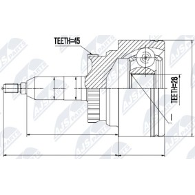 Gelenksatz, Antriebswelle NPZ-FR-045