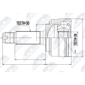 Achetez des Jeu de joints, arbre de transmission NTY NPZ-HD-040 à prix pour 67,58 €