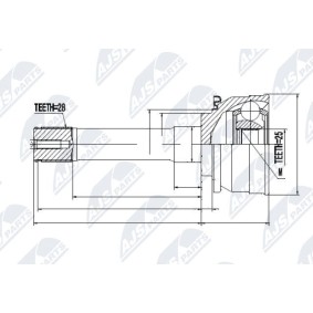Gelenksatz, Antriebswelle NPZ-MS-007