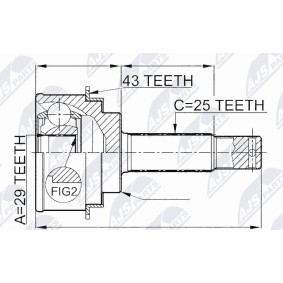 Achetez des Jeu de joints, arbre de transmission NTY NPZ-MS-059 à prix pour 51,16 €