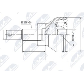 Gelenksatz, Antriebswelle NPZ-NS-084