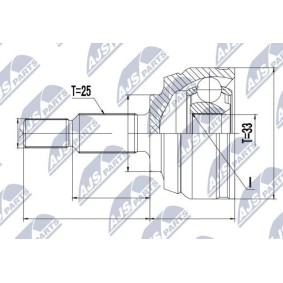 Achetez des Jeu de joints, arbre de transmission NTY NPZ-RE-044 à prix pour 51,26 €