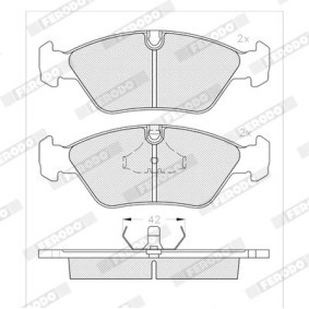 Acquista Kit pastiglie freni da FERODO FDB256 a buon mercato per soli 41,71 €