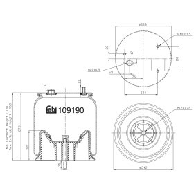 Comprar Fuelle, suspensión neumática de FEBI BILSTEIN 109190 a bajo precio de 127,94 €