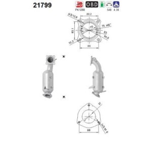Acquista Catalizzatore da AS online per Astra Mk VII (K) Station Wagon (B16) a prezzi moderati