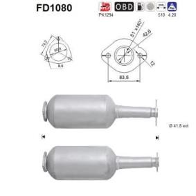 Acquista Filtro antiparticolato (FAP) da AS FD1080 a buon mercato per soli 298,72 €
