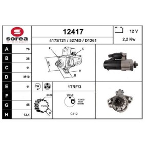 Köp Startmotor av EAI 12417 till det låga priset 2433,53 kr
