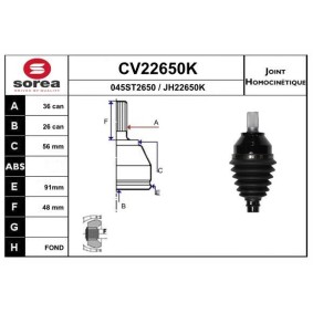 Acquista Kit giunti semiasse da EAI CV22650K a buon mercato per soli 86,95 €