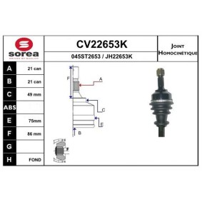 Acquista Kit giunti semiasse da EAI CV22653K a buon mercato per soli 47,39 €