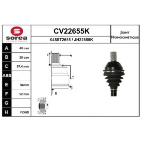 Acquista Kit giunti semiasse da EAI CV22655K a buon mercato per soli 66,27 €