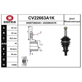 Acquista Kit giunti semiasse da EAI CV22663A1K a buon mercato per soli 66,60 €