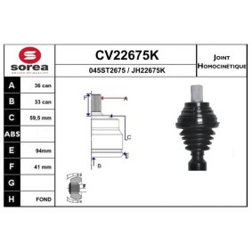 Acquista Kit giunti semiasse da EAI CV22675K a buon mercato per soli 57,76 €