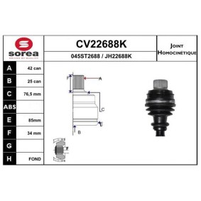 Acquista Kit giunti semiasse da EAI CV22688K a buon mercato per soli 54,03 €