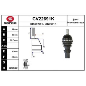 Acquista Kit giunti semiasse da EAI CV22691K a buon mercato per soli 62,83 €