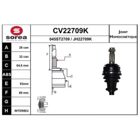 Acquista Kit giunti semiasse da EAI CV22709K a buon mercato per soli 98,16 €