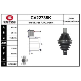Acquista Kit giunti semiasse da EAI CV22735K a buon mercato per soli 83,07 €