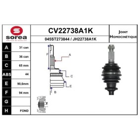 Acquista Kit giunti semiasse da EAI CV22738A1K a buon mercato per soli 66,63 €