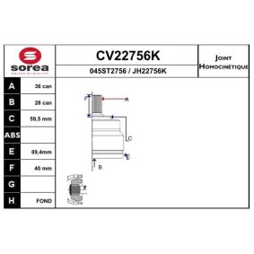 Compre Jogo de apoios, veio de transmissão da EAI CV22756K a um preço baixo por 59,22 €
