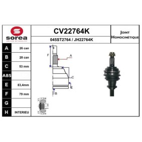 Acquista Kit giunti semiasse da EAI CV22764K a buon mercato per soli 63,48 €
