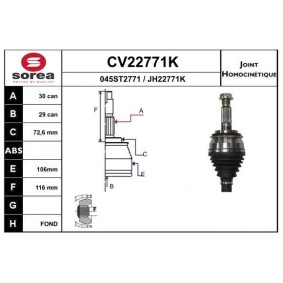 Acquista Kit giunti semiasse da EAI CV22771K a buon mercato per soli 71,14 €
