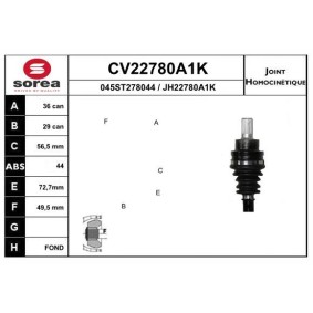Acquista Kit giunti semiasse da EAI CV22780A1K a buon mercato per soli 65,31 €