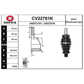 Acquista Kit giunti semiasse da EAI CV22781K a buon mercato per soli 63,81 €