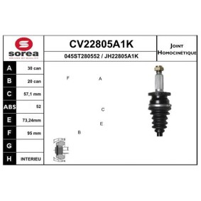 Compre Jogo de apoios, veio de transmissão da EAI CV22805A1K a um preço baixo por 70,31 €