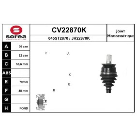 Acquista Kit giunti semiasse da EAI CV22870K a buon mercato per soli 63,81 €
