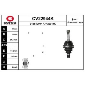Acquista Kit giunti semiasse da EAI CV22944K a buon mercato per soli 63,39 €