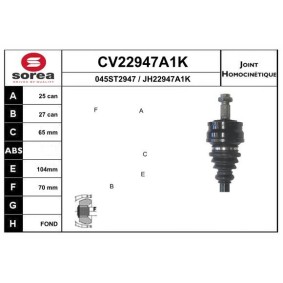 Gelenksatz, Antriebswelle CV22947A1K