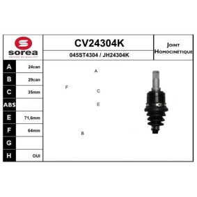 Acquista Kit giunti semiasse da EAI CV24304K a buon mercato per soli 113,64 €
