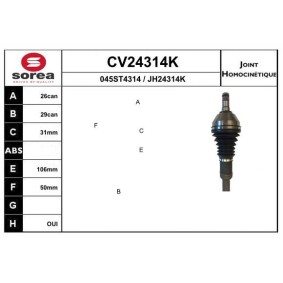 Acquista Kit giunti semiasse da EAI CV24314K a buon mercato per soli 92,18 €