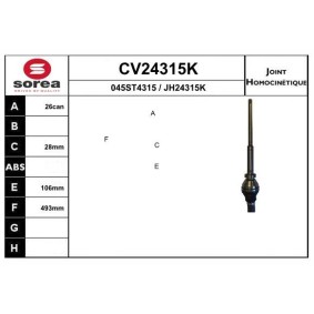 Acquista Kit giunti semiasse da EAI CV24315K a buon mercato per soli 92,18 €