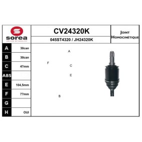 Acquista Kit giunti semiasse da EAI CV24320K a buon mercato per soli 92,18 €