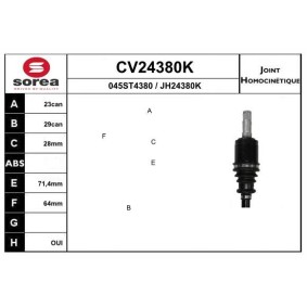 Acquista Kit giunti semiasse da EAI CV24380K a buon mercato per soli 102,79 €