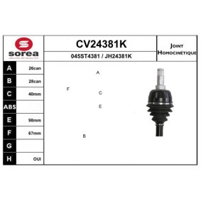 Acquista Kit giunti semiasse da EAI CV24381K a buon mercato per soli 113,64 €