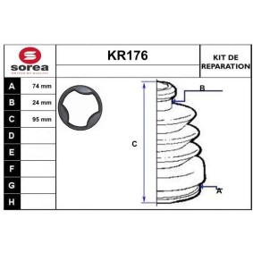 Achetez des Jeu de joint-soufflet, arbre de commande EAI KR176 à prix pour 12,98 €