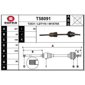 Comprar Árbol de transmisión de EAI T58091 a bajo precio de 108,76 €