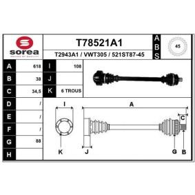Antriebswelle T78521A1 von EAI günstig für 112,48 € online kaufen