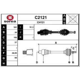Acquista Semiasse da SNRA C2121 a buon mercato per soli 214,68 €