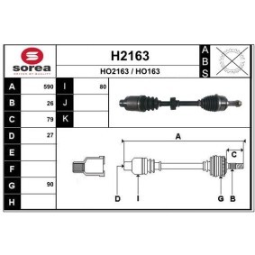 Acquista Semiasse da SNRA H2163 a buon mercato per soli 217,71 €