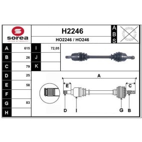 Acquista Semiasse da SNRA H2246 a buon mercato per soli 234,54 €