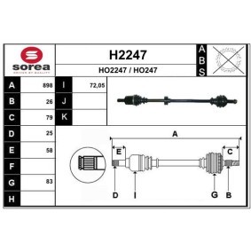 Acquista Semiasse da SNRA H2247 a buon mercato per soli 237,53 €