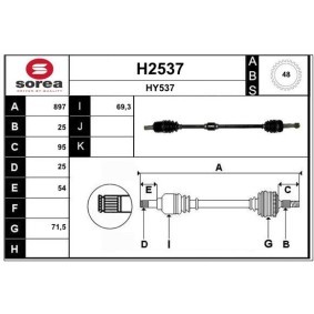 Comprar Árbol de transmisión de SNRA H2537 a bajo precio de 333,27 €