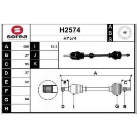 Comprar Árbol de transmisión de SNRA H2574 a bajo precio de 235,60 €